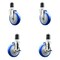Service Caster 5 Inch 316SS Blue Poly Swivel 1-3/4 Inch Expanding Stem Caster Brake SCC, 2PK SS316EX20S514-PPUB-BLUE-2-TLB-2-134 - alternate 1